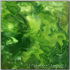 Azulejo artesanal verde floresta