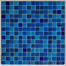 Pastilha de vidro mix  azul carbono